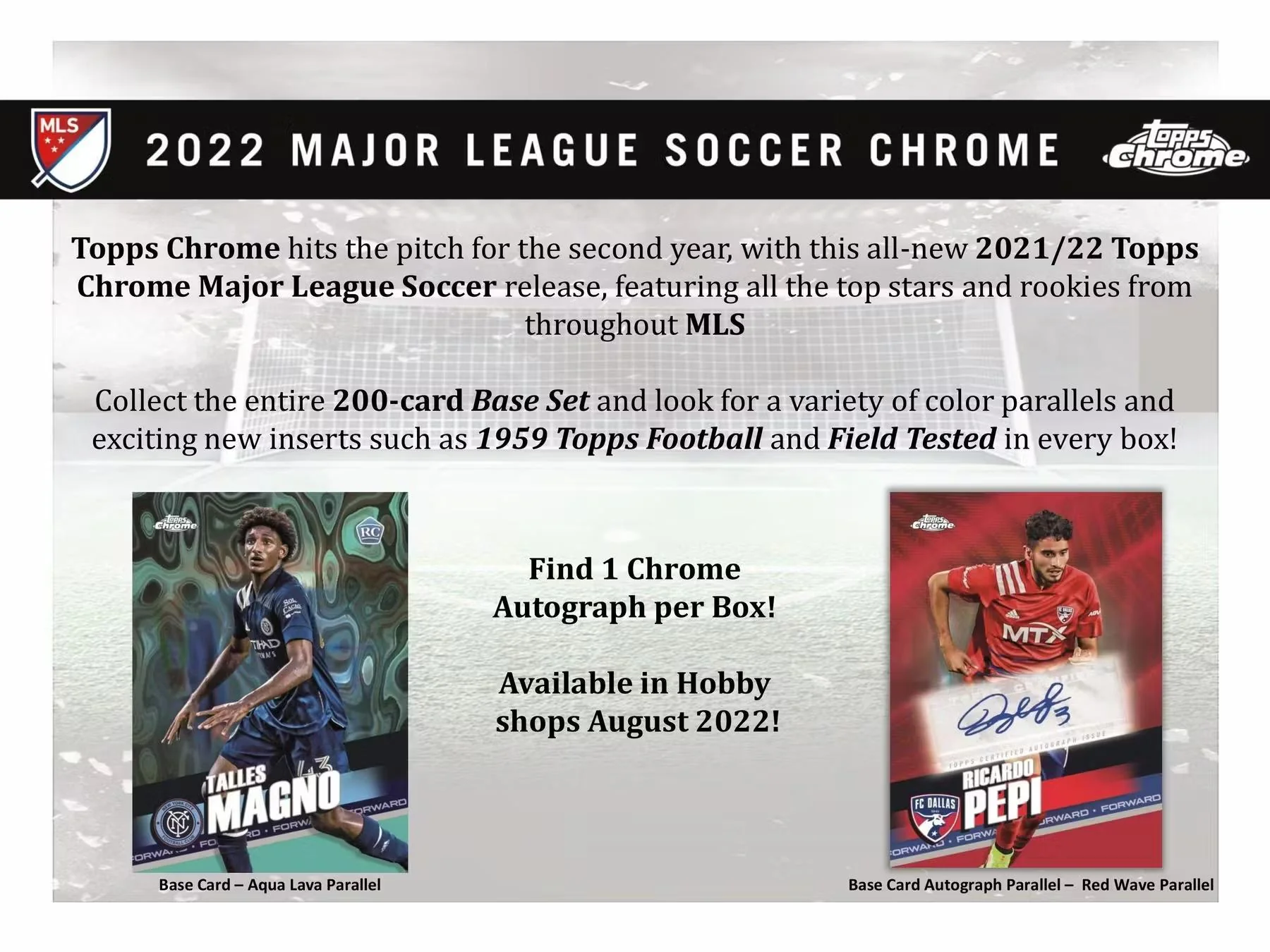 2022 Topps MLS Chrome Soccer Hobby Box - Image 3
