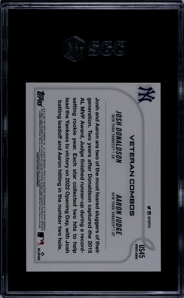 2022 Topps Update #US45 Opening Day Bronx Bash SGC 9.5 - Image 2