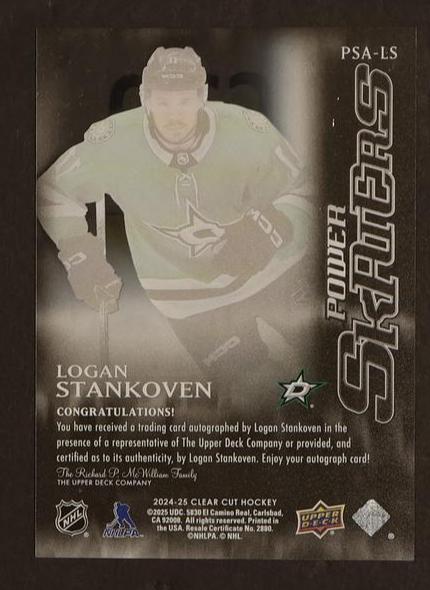 2022 Upper Deck SP Authentic Logan Stankoven Power Skaters Auto #PSA-LS - Image 2