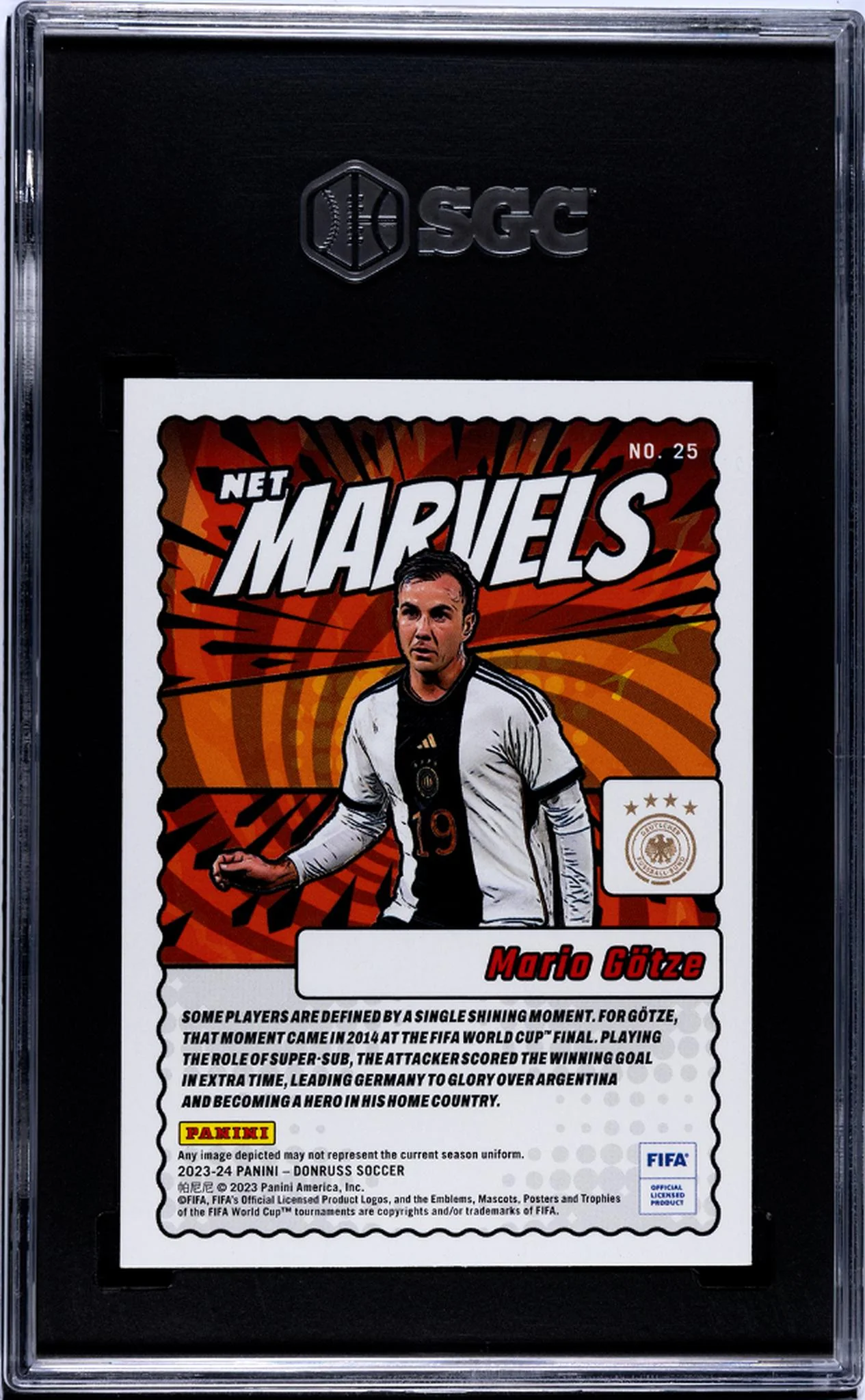2023-24 Donruss Net Marvels Mario Gotze #25 SGC 10 - Image 2