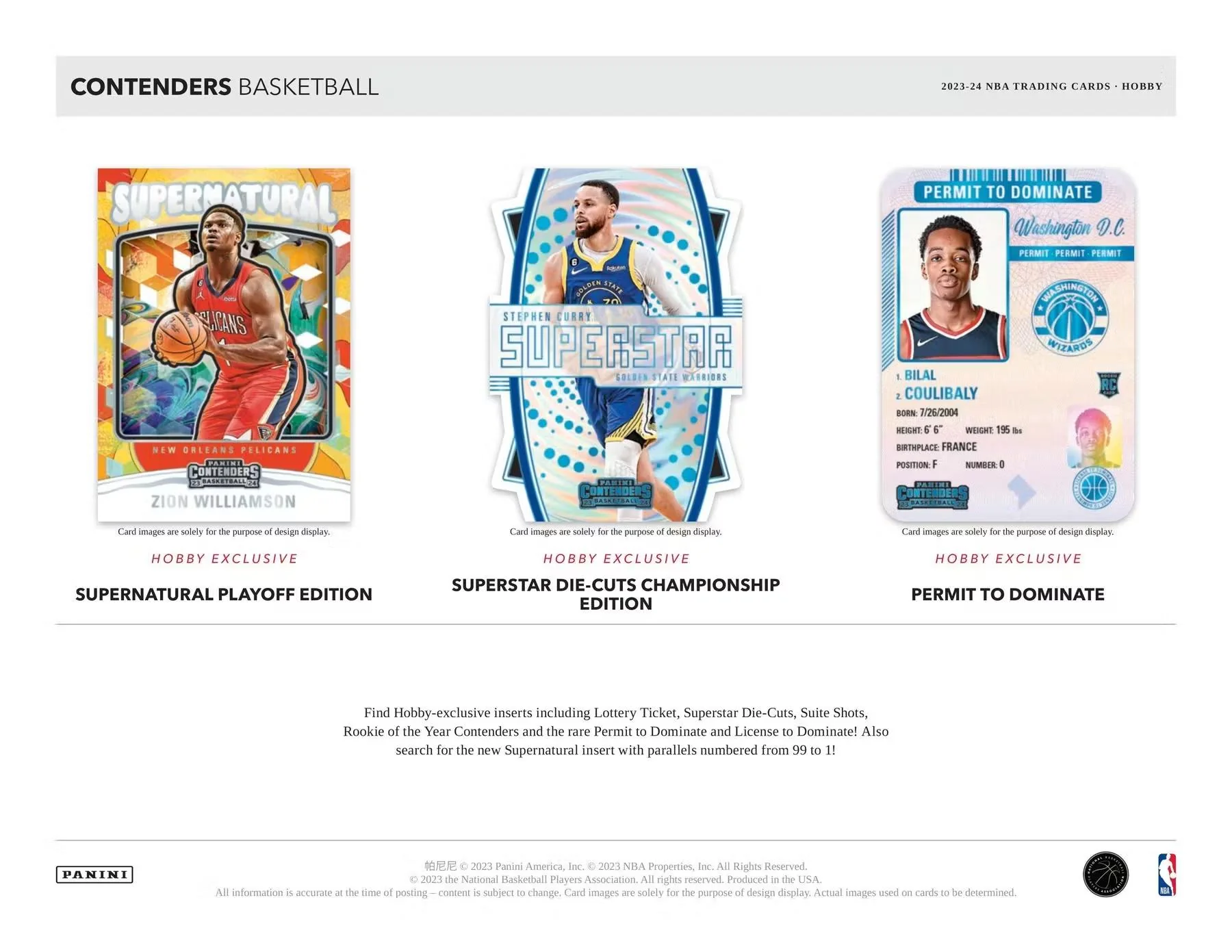 2023-24 Panini Contenders Basketball Hobby Box - Image 3