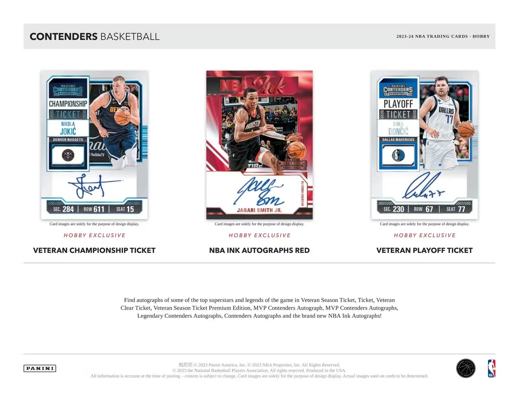 2023-24 Panini Contenders Basketball Hobby Box - Image 4