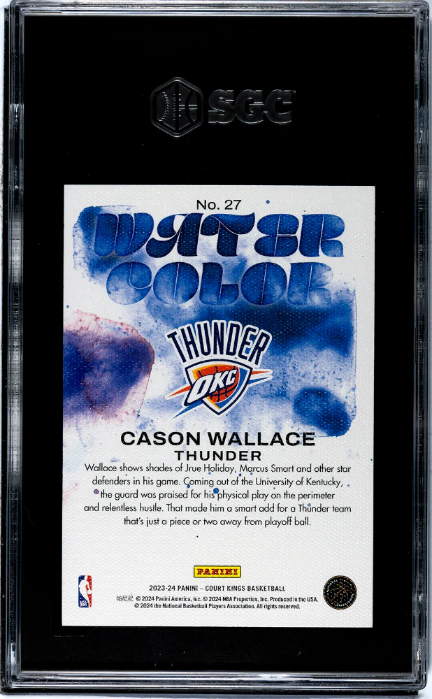 2023-24 Panini Court Kings #27 Cason Wallace Water Color SGC 10 - Image 2