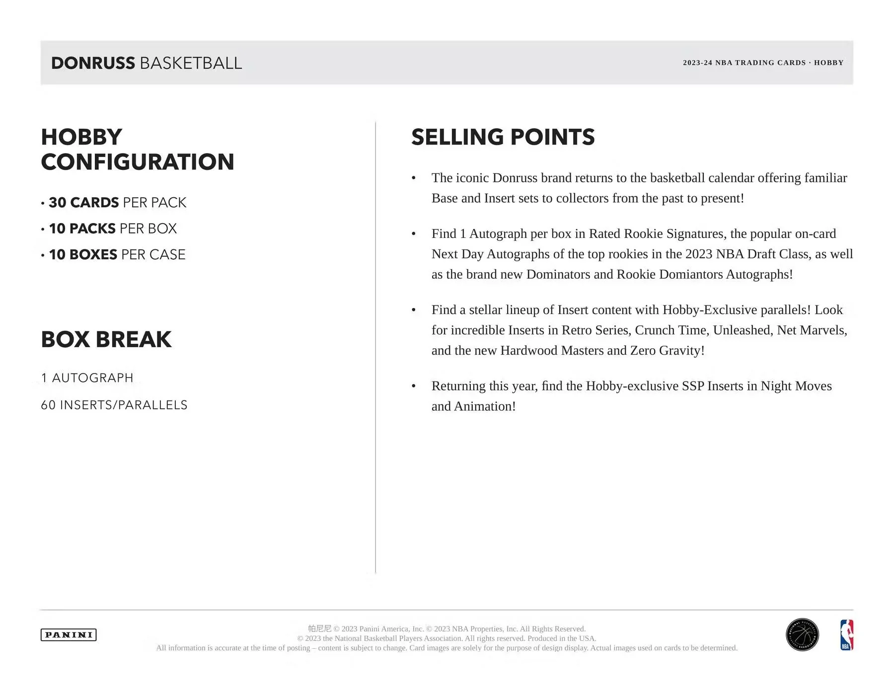 2023-24 Panini Donruss Basketball Hobby Box - Image 2