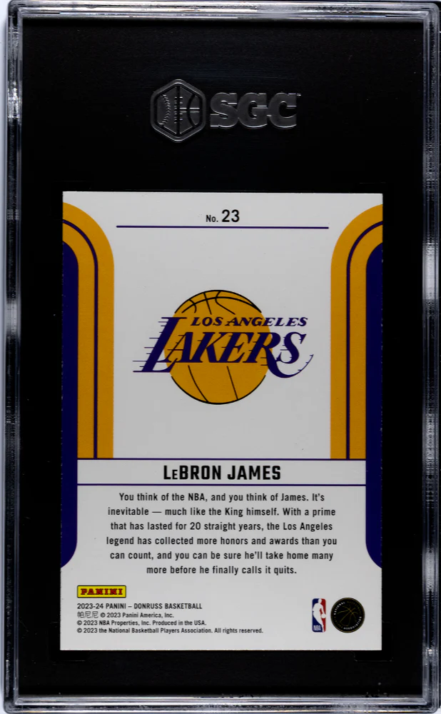 2023-24 Panini Donruss Franchise Features LeBron James #23 SGC 8 - Image 2