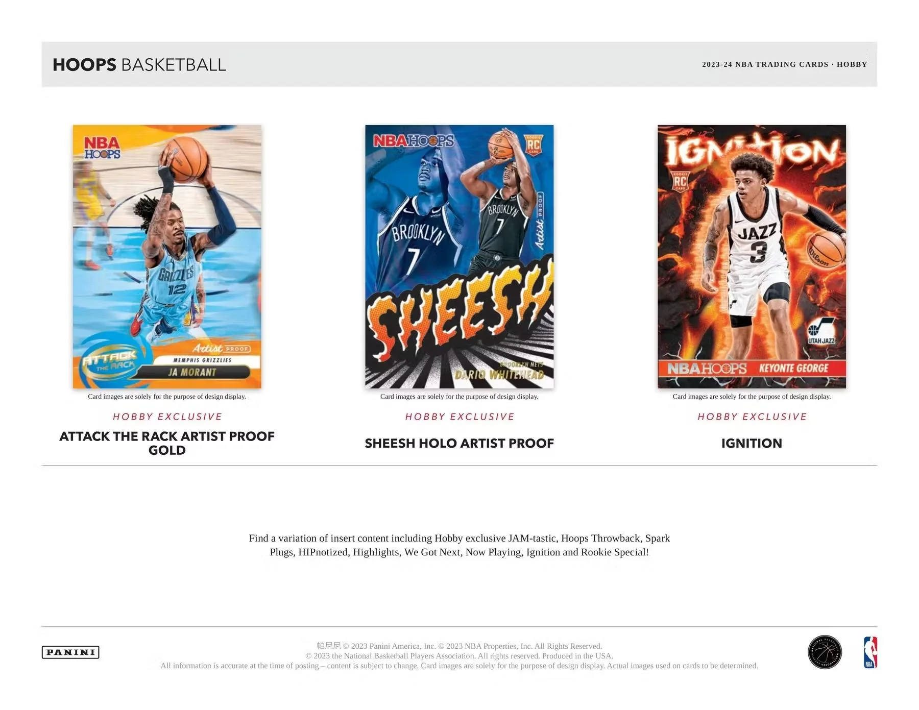 2023-24 Panini NBA Hoops Basketball Hobby Box - Image 5