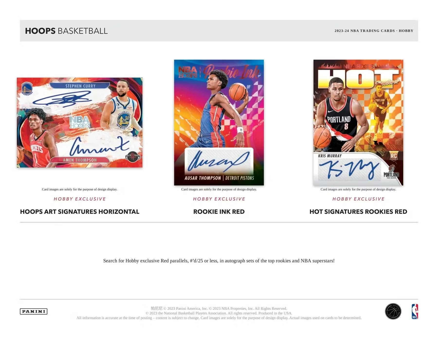 2023-24 Panini NBA Hoops Basketball Hobby Box - Image 6