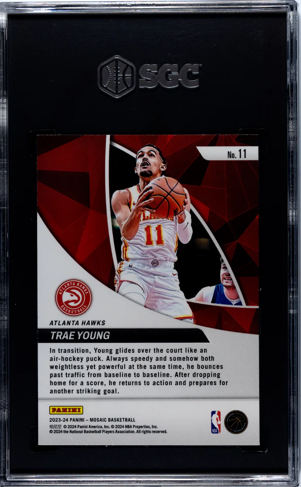2023-24 Panini Mosaic Elevate Trae Young #11 SGC 8.5 - Image 2