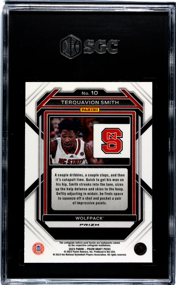 2023 Panini Prizm DP Hyper Prizm Terquavion Smith #10 RC SGC 9 - Image 2