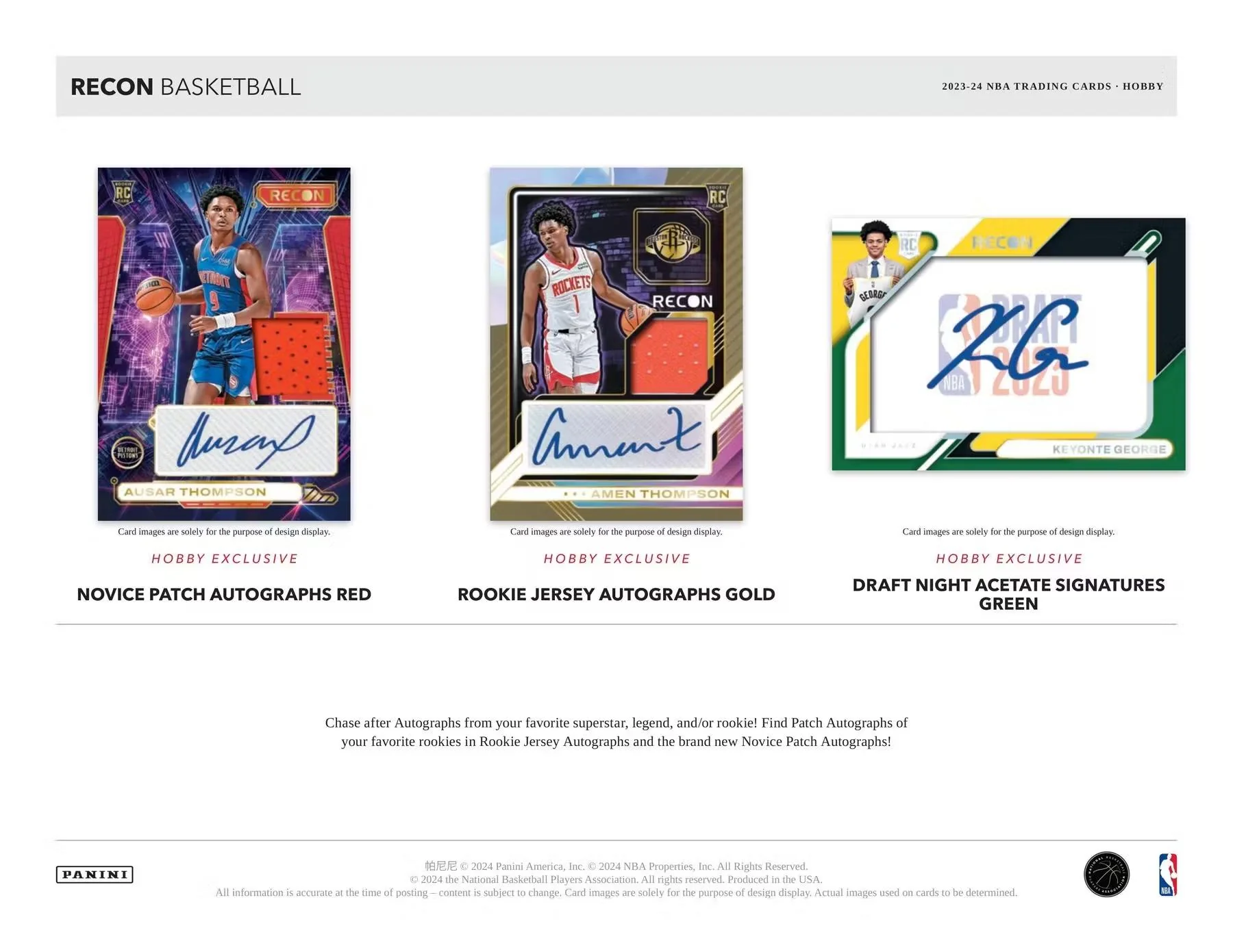 2023-24 Panini Recon Basketball Hobby Box - Image 4