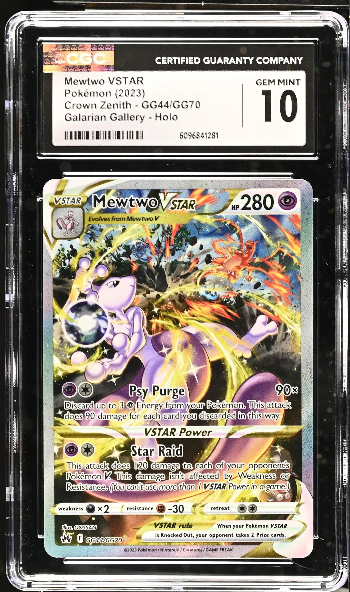 2023 Crown Zenith #GG44/GG70 Mewtwo VSTAR Galarian Gallery - Holo CGC 10 - Image 2