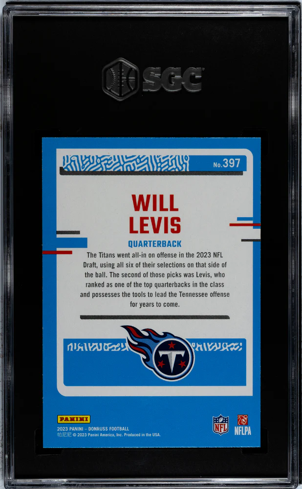 2023 Donruss Will Levis #397 RC SGC 9 - Image 2