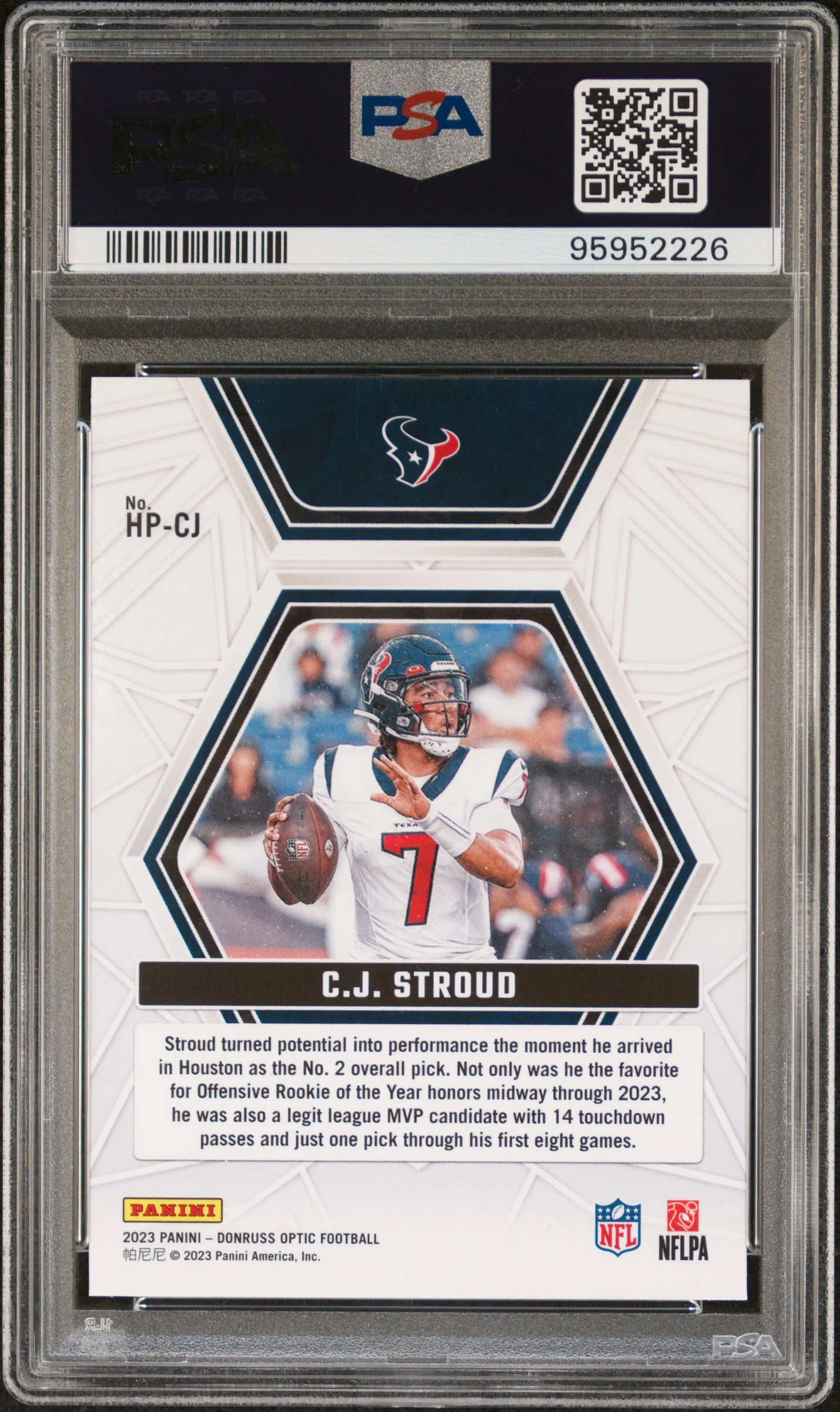 2023 Donruss Optic Hidden Potential CJ Stroud #HP-CJ PSA 10 - Image 2
