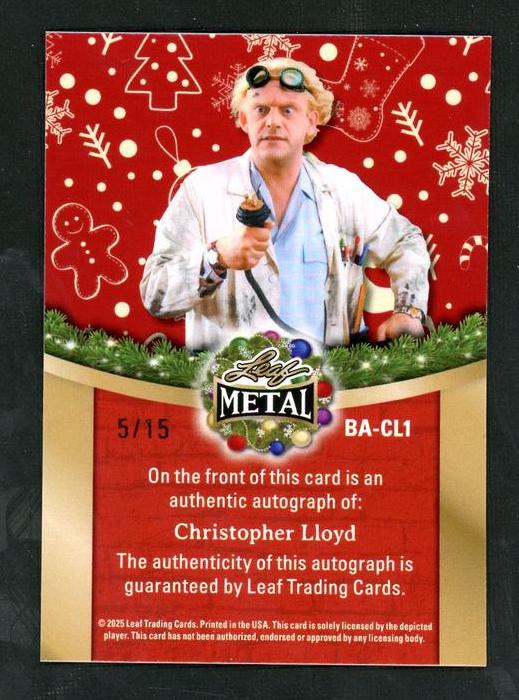 2023 Leaf Metal BA-CL1 Christopher Lloyd /15 VG Auto - Image 2