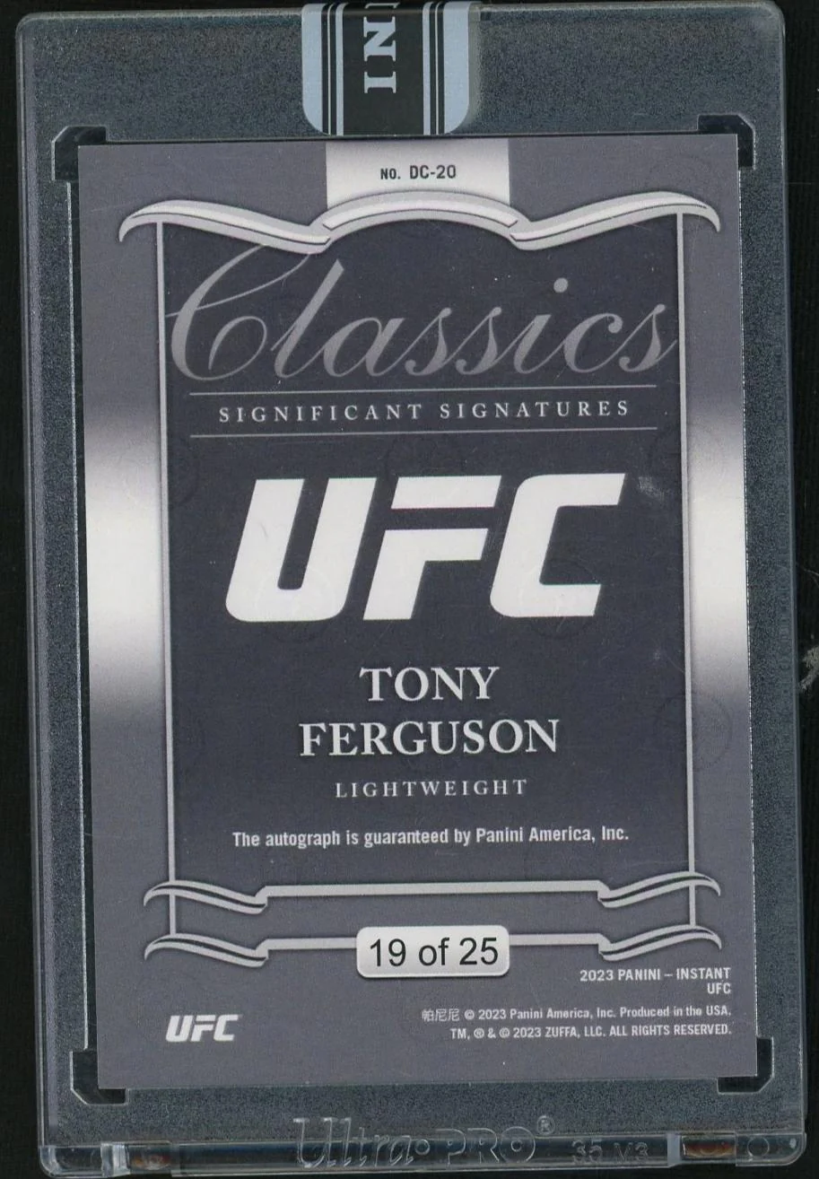 2023 Panini Classics Significant Signatures Red Tony Ferguson #DC-20 Auto /25 - Image 2