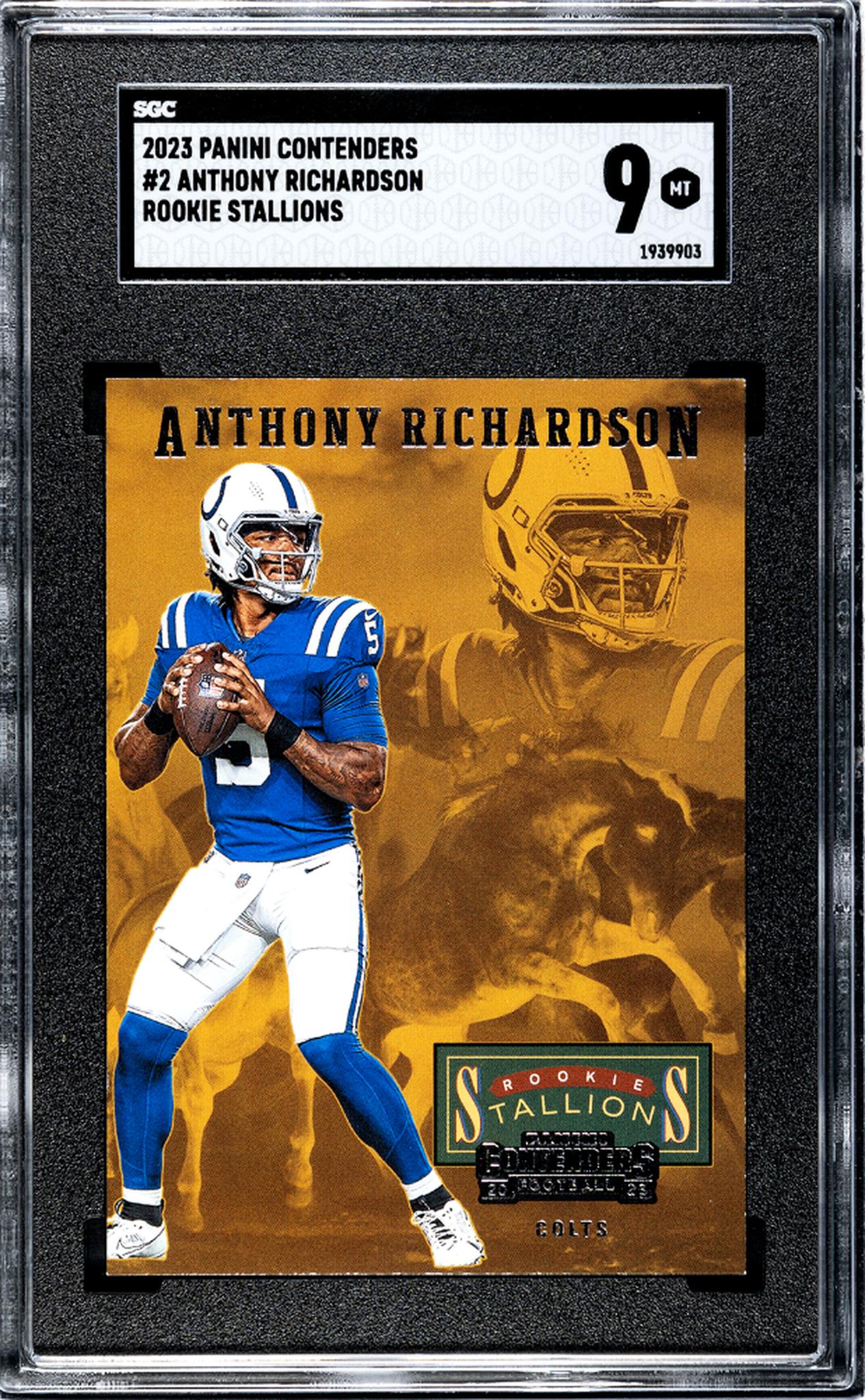 2023 Panini Contenders Rookie Stallions Anthony Richardson #2 SGC 9