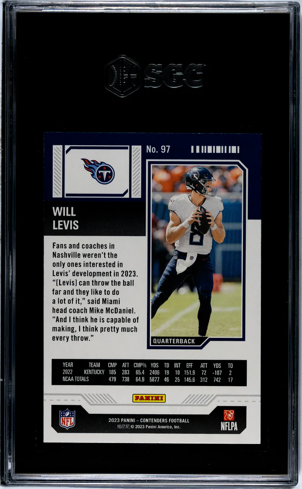 2023 Panini Contenders Will Levis #97 SGC 9 - Image 2