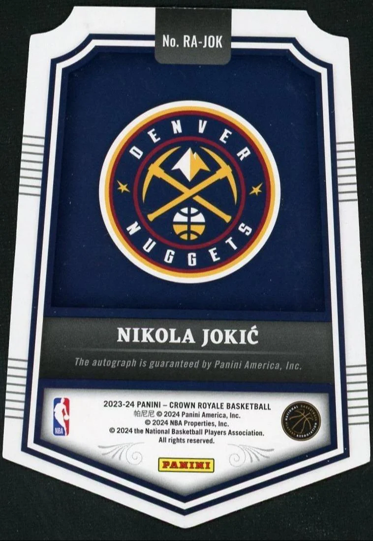 2023 Panini Crown Royale Regal Achievements Signatures Nikola Jokic /25 - Image 2