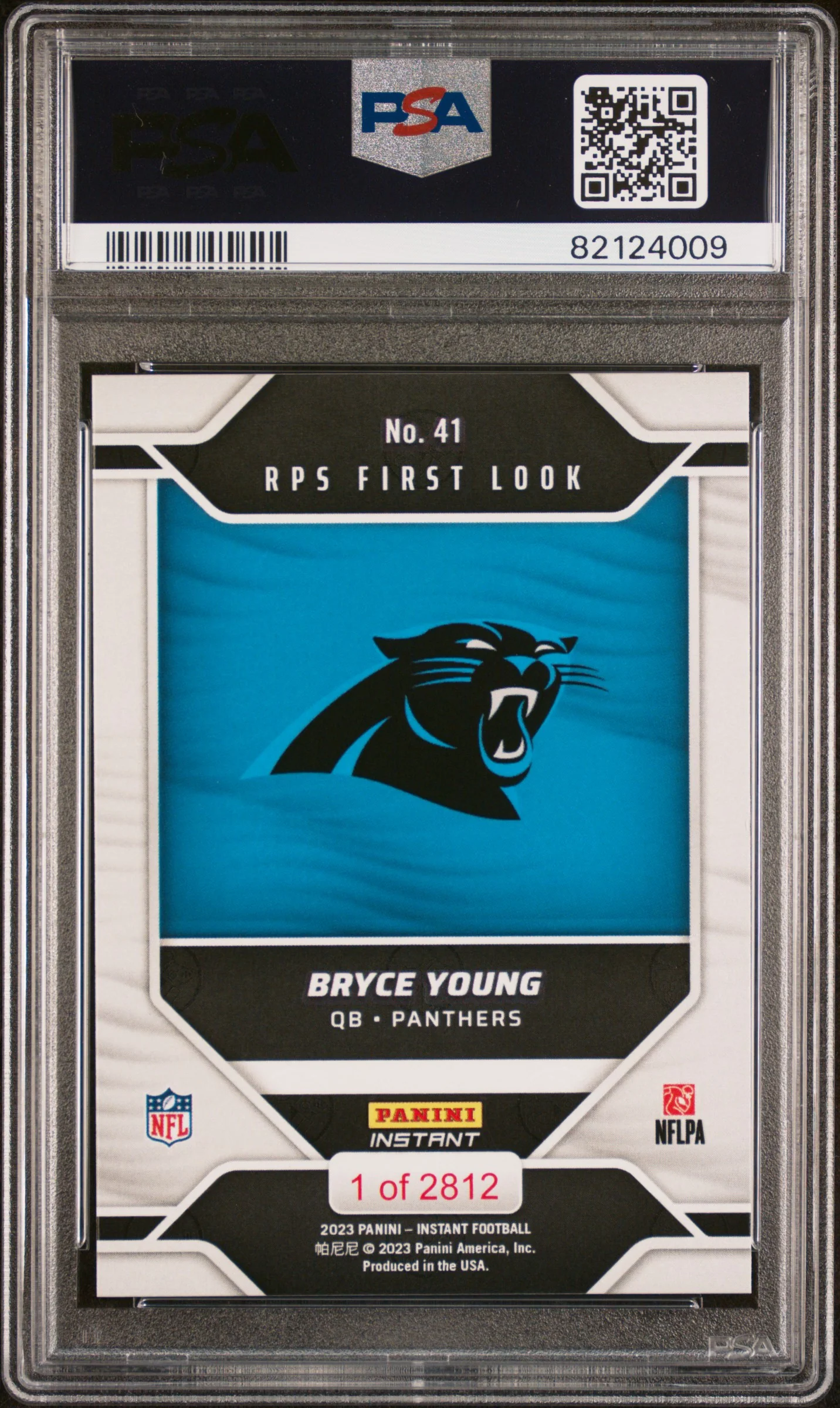 2023 Panini Instant Rps First Look Bryce Young #41 /2812 /1 PSA 10 - Image 2