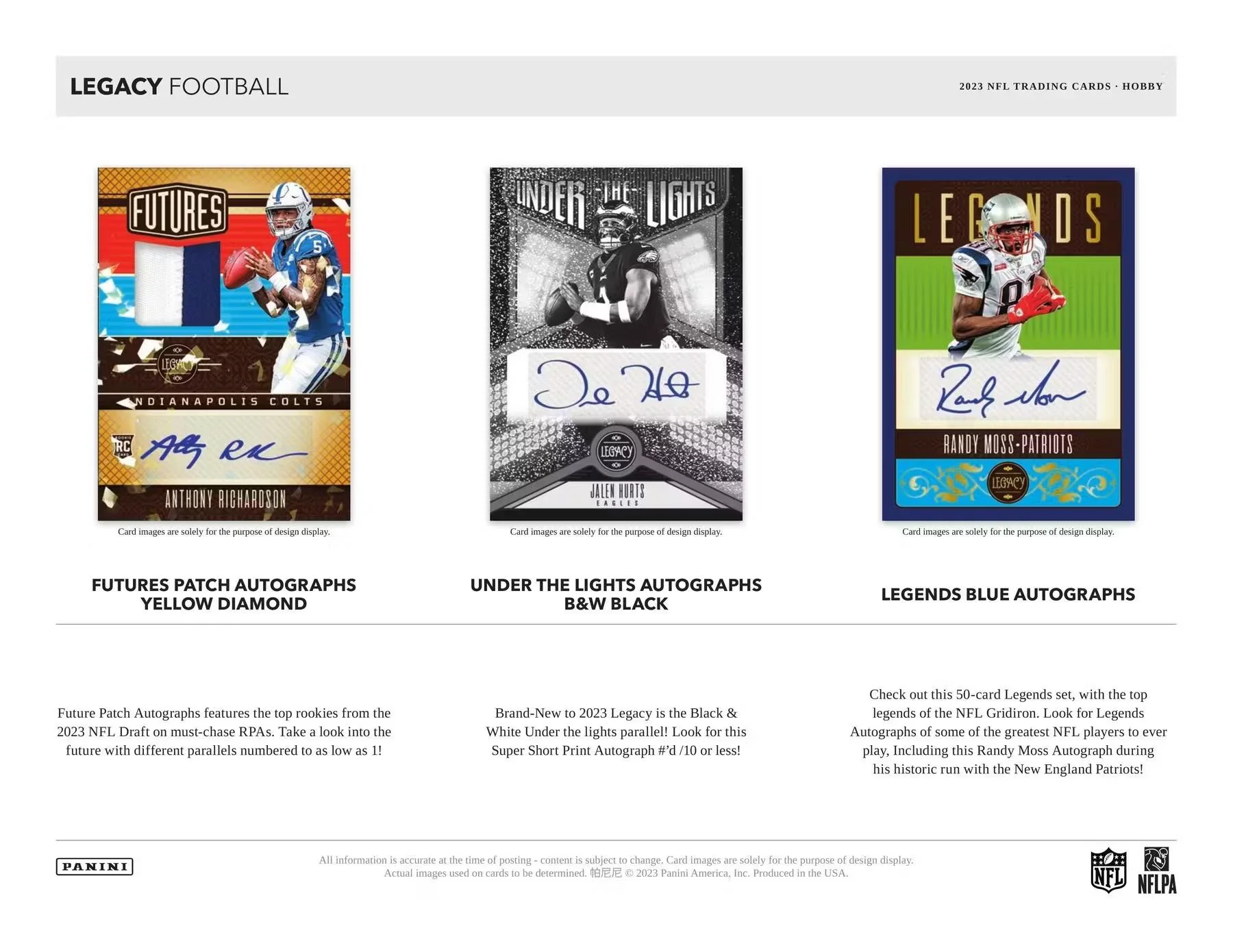 2023 Panini Legacy Football Hobby Box - Image 5