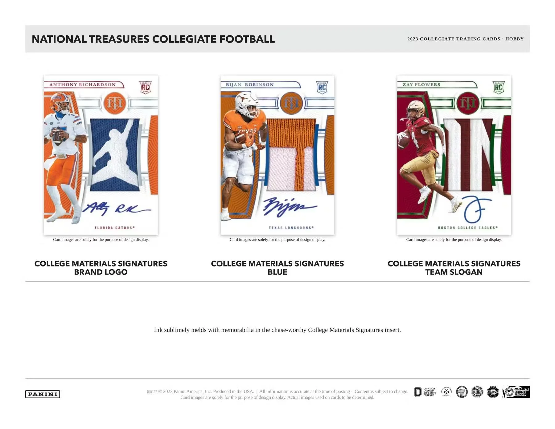 2023 Panini National Treasures Collegiate Football Hobby Box - Image 3