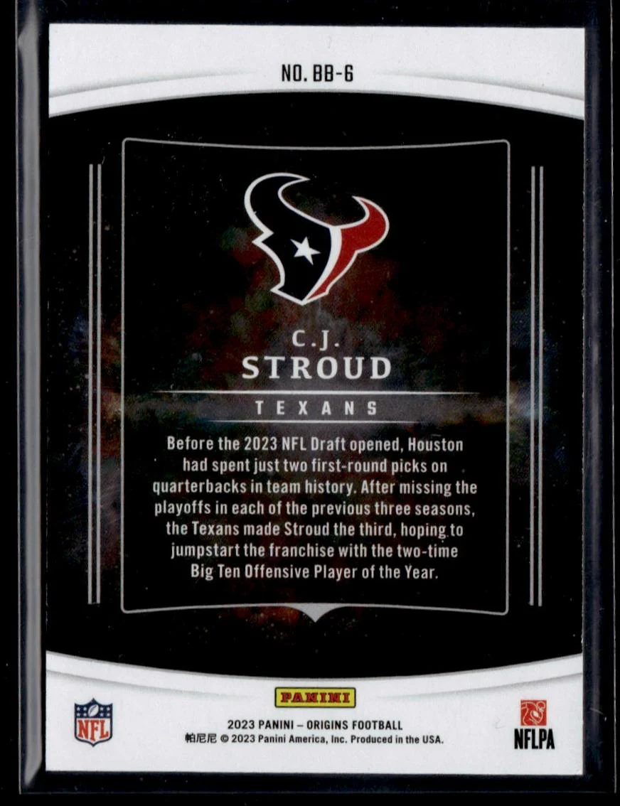 2023 Panini Origins Big Bang C.J. Stroud #BB-6 - Image 2
