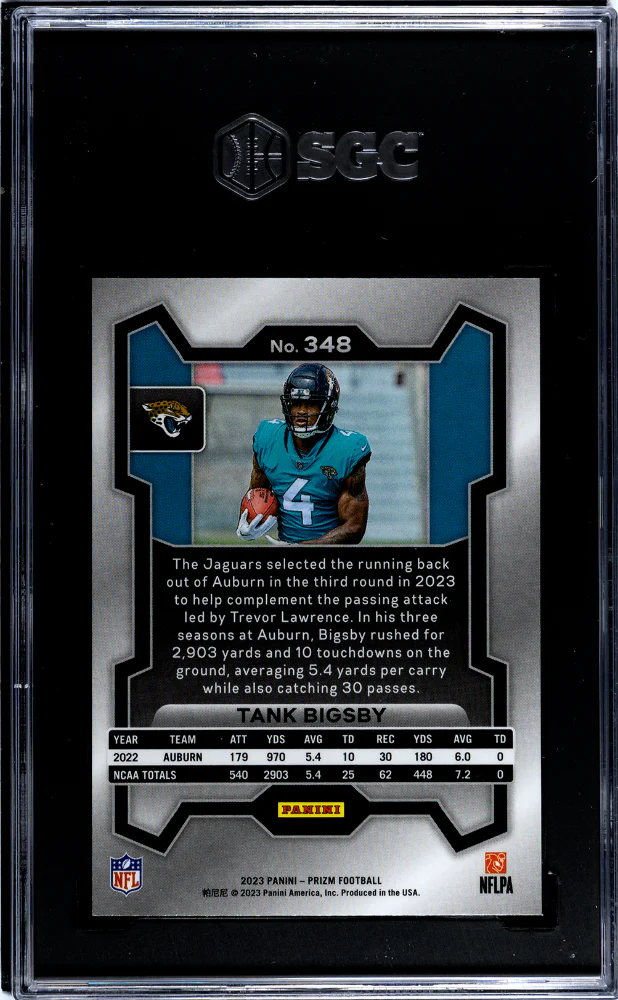 2023 Panini Prizm Tank Bigsby #348 RC SGC 9 - Image 2