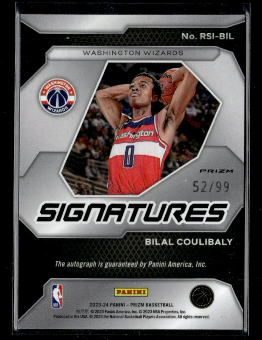 2023 Panini Prizm Signatures Red Bilal Coulibaly #RSI-BIL RC Auto /99 - Image 2