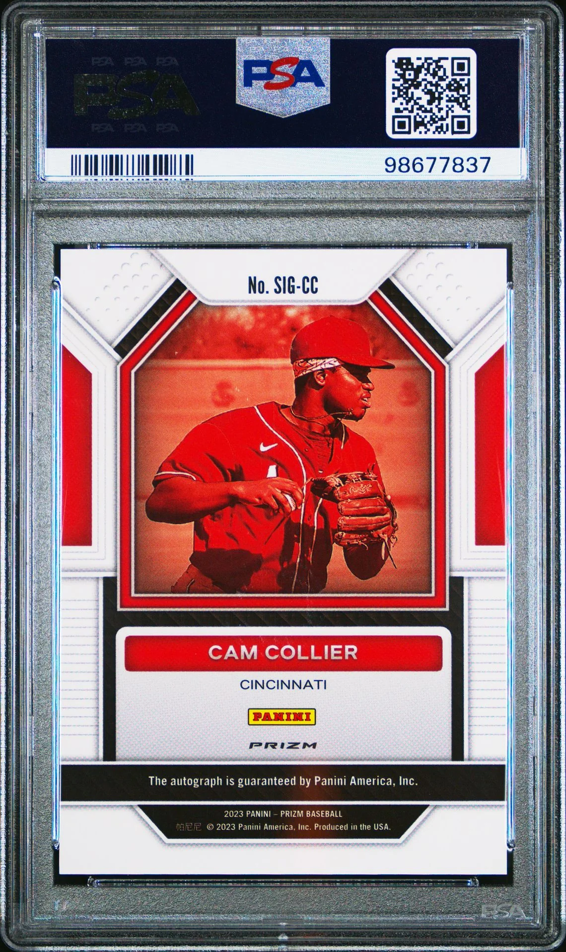 2023 Prizm Signature Ice Cam Collier #SIGCC Auto PSA 10 - Image 2