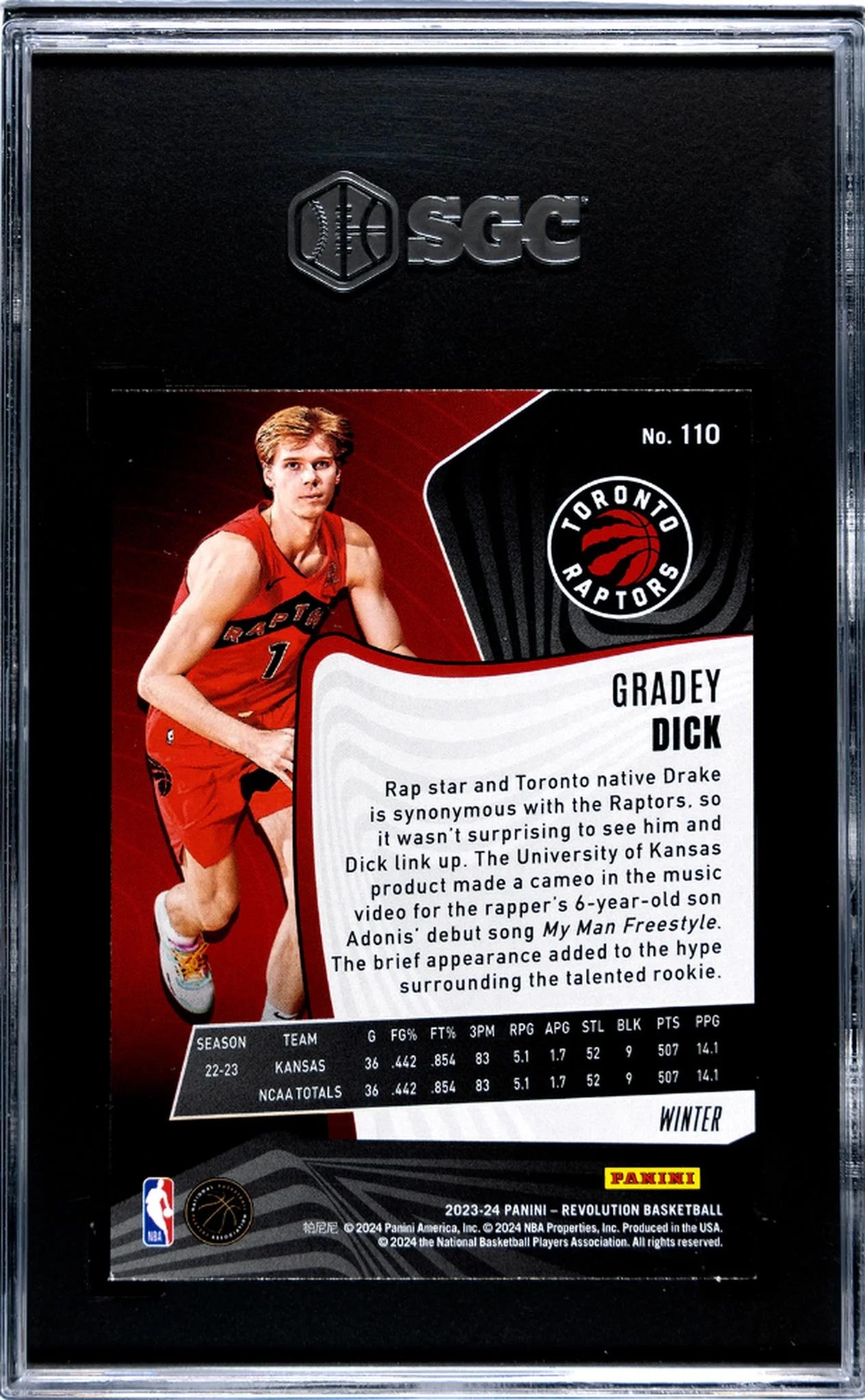 2023 Panini Revolution Winter Gradey Dick #110 SGC 9.5 - Image 2