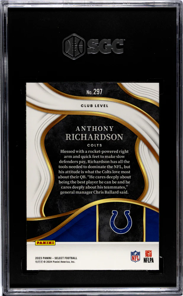 2023 Panini Select #297 Anthony Richardson SGC 10 - Image 2