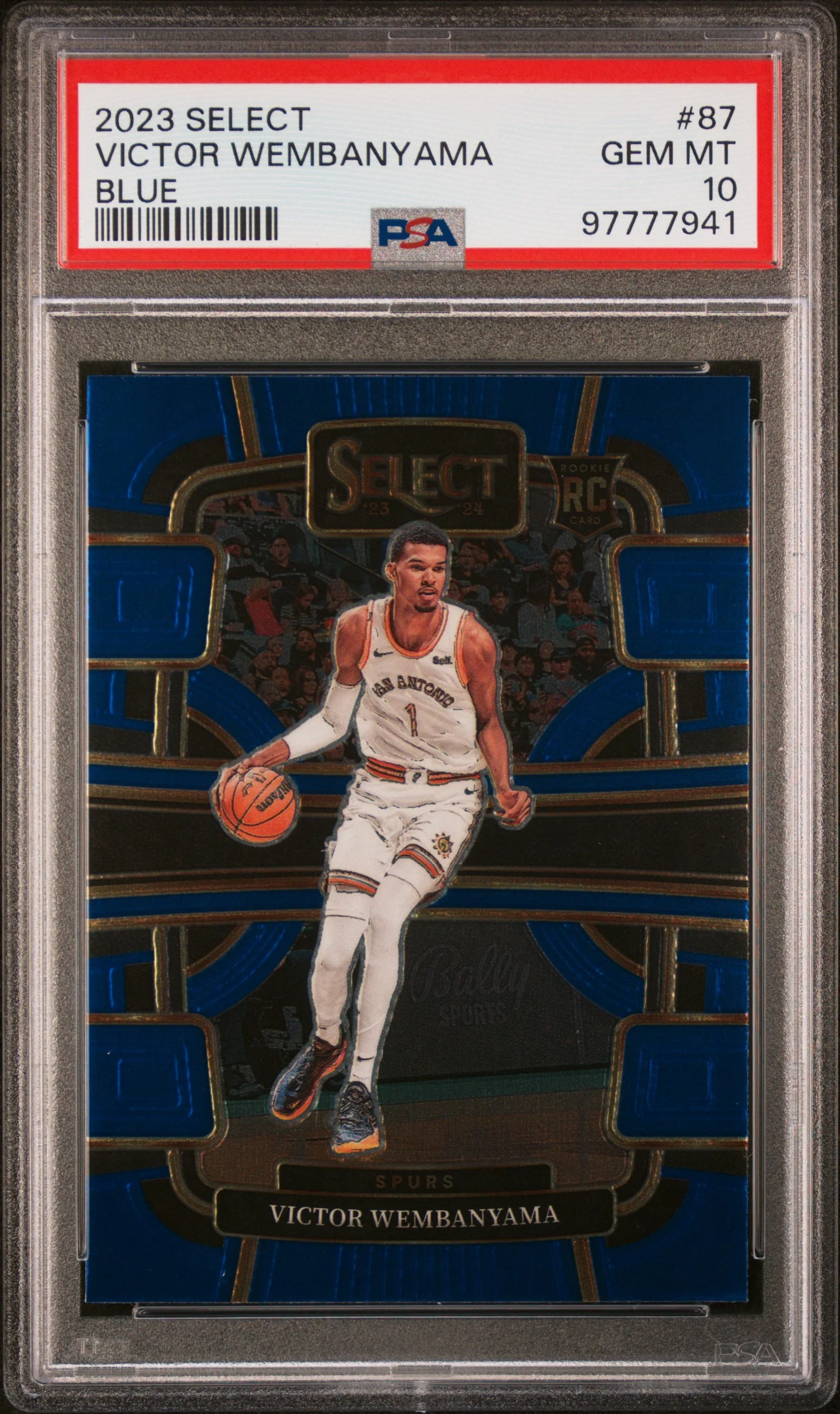 2023 Panini Select Concourse Blue Victor Wembanyama #87 PSA 10
