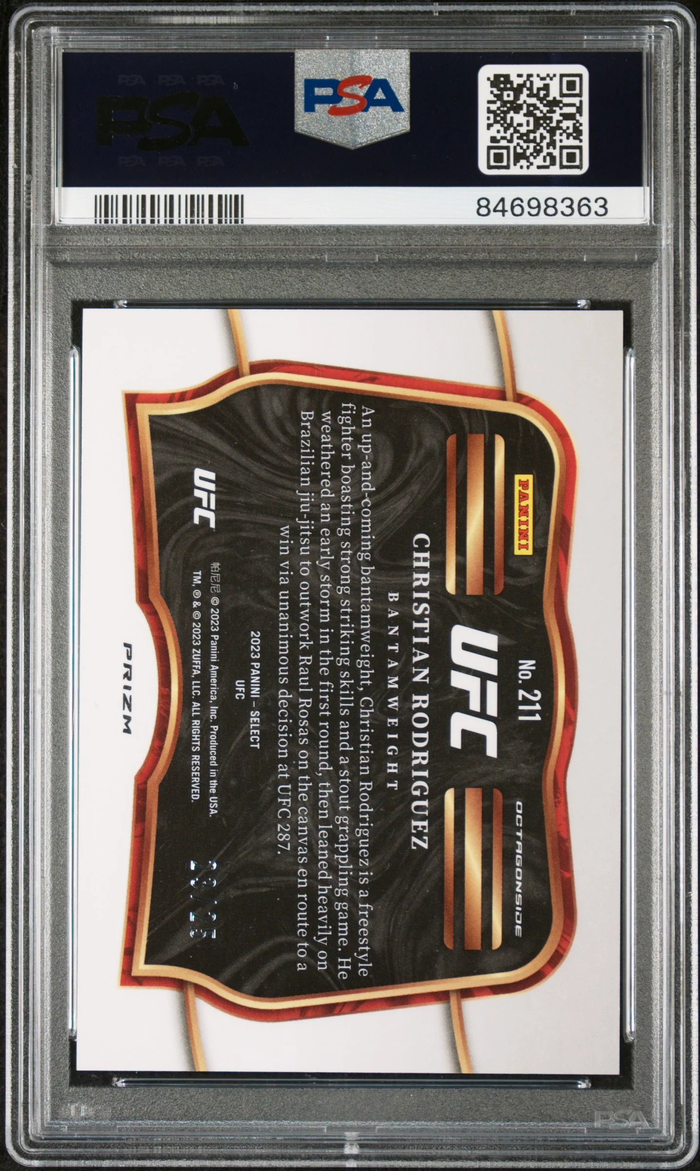 2023 Panini Select Tie-Dye Christian Rodriguez #211 RC PSA 9 - Image 2