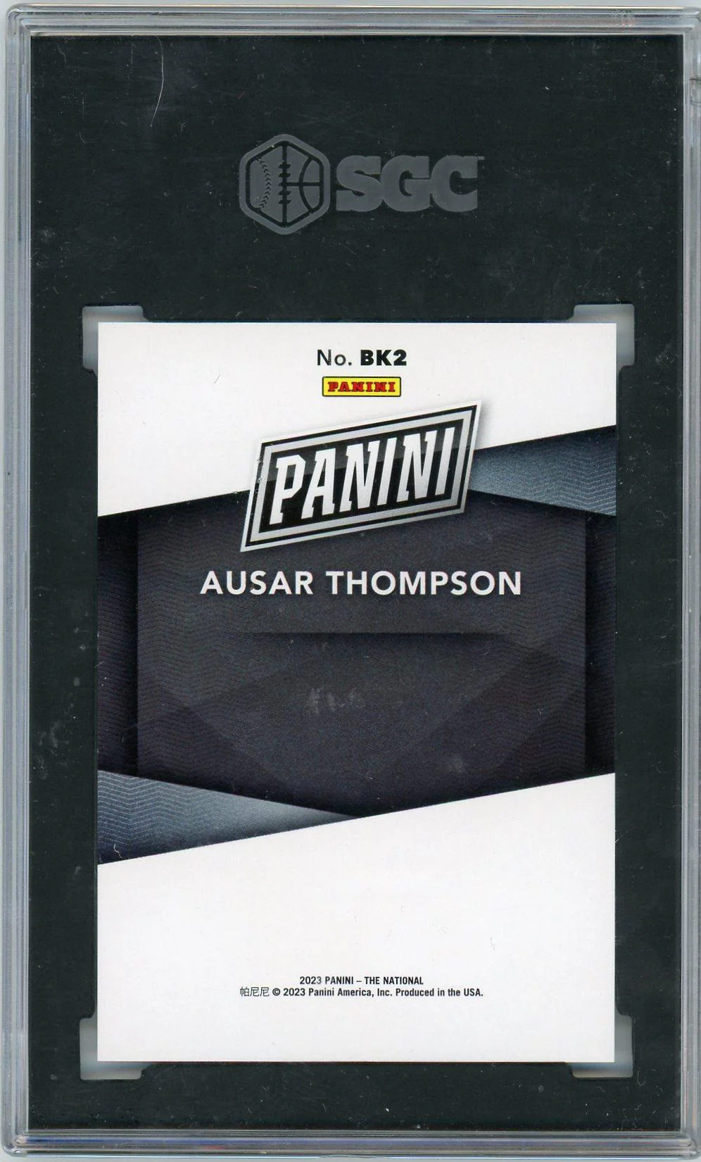 2023 Panini The National Ausar Thompson #BK2 Blue /50 SGC 9.5 - Image 2