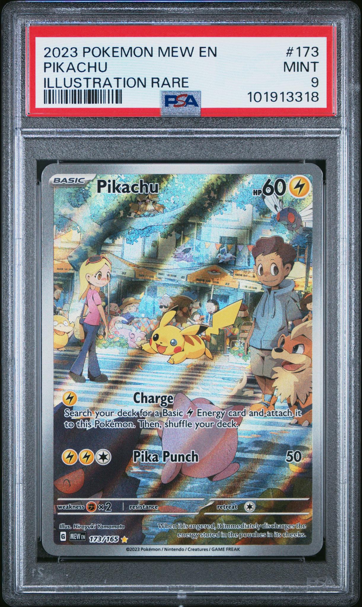 2023 Pokemon Scarlet and Violet 151 Illustration Rare Pikachu #173 PSA 9
