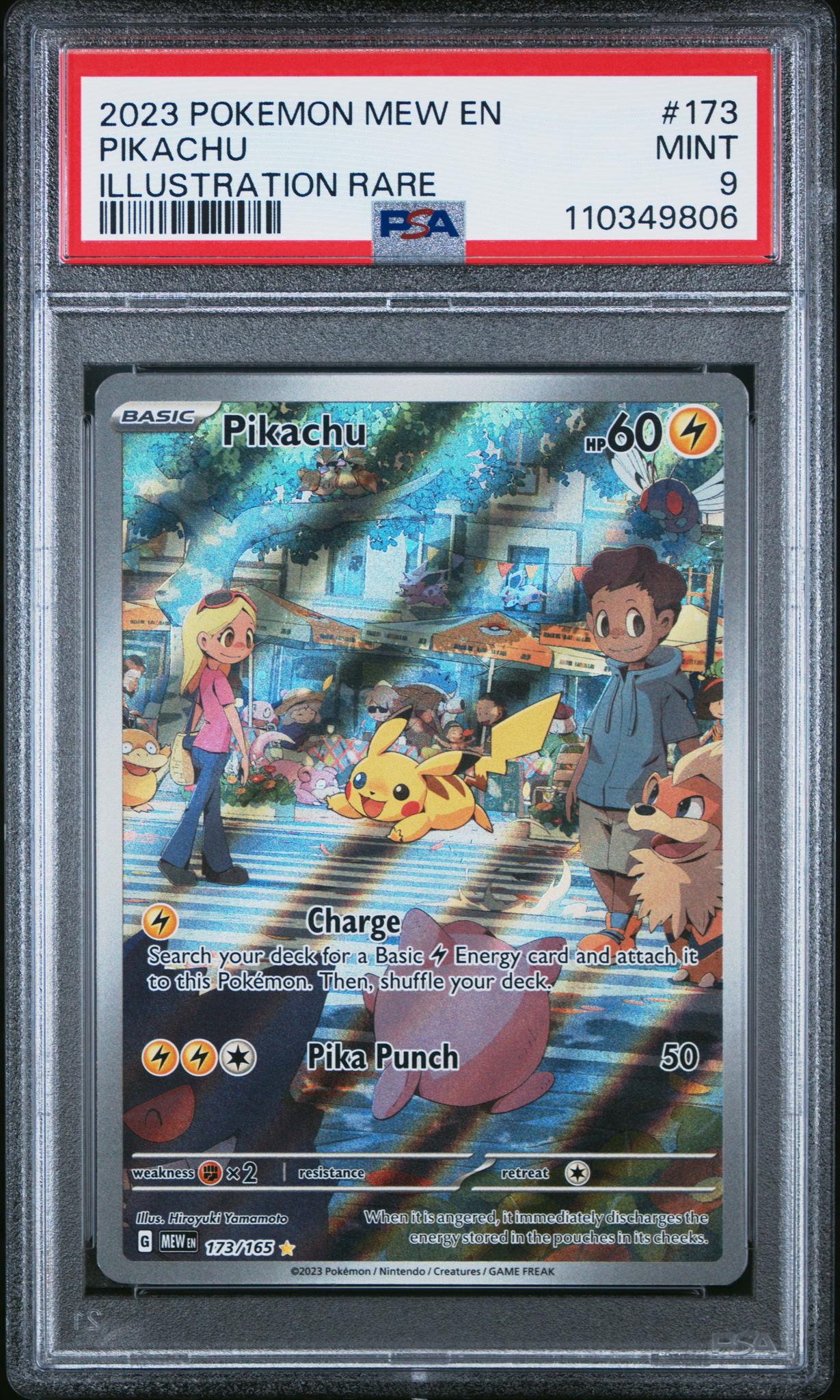 2023 Pokemon Scarlet and Violet 151 Illustration Rare Pikachu #173 PSA 9