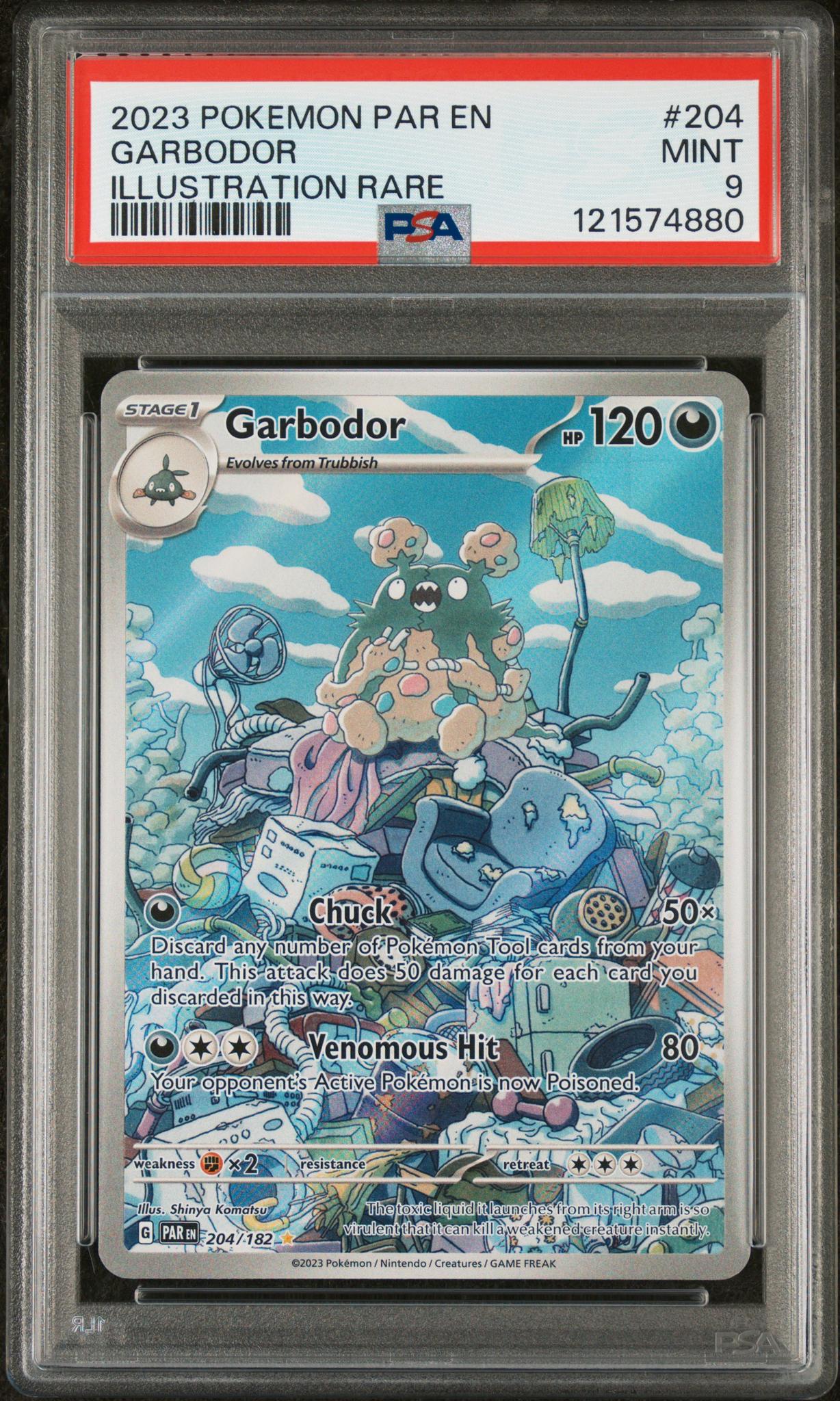 2023 Pokemon Scarlet and Violet Paradox Rift Illustration Rare Garbodor #204 PSA 9
