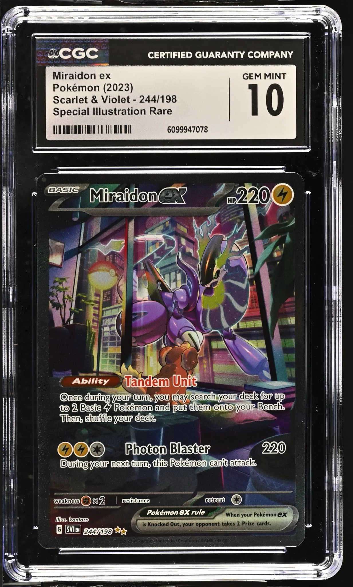 2023 Pokemon Scarlet & Violet # Miraidon ex Special Illustration Rare CGC 10