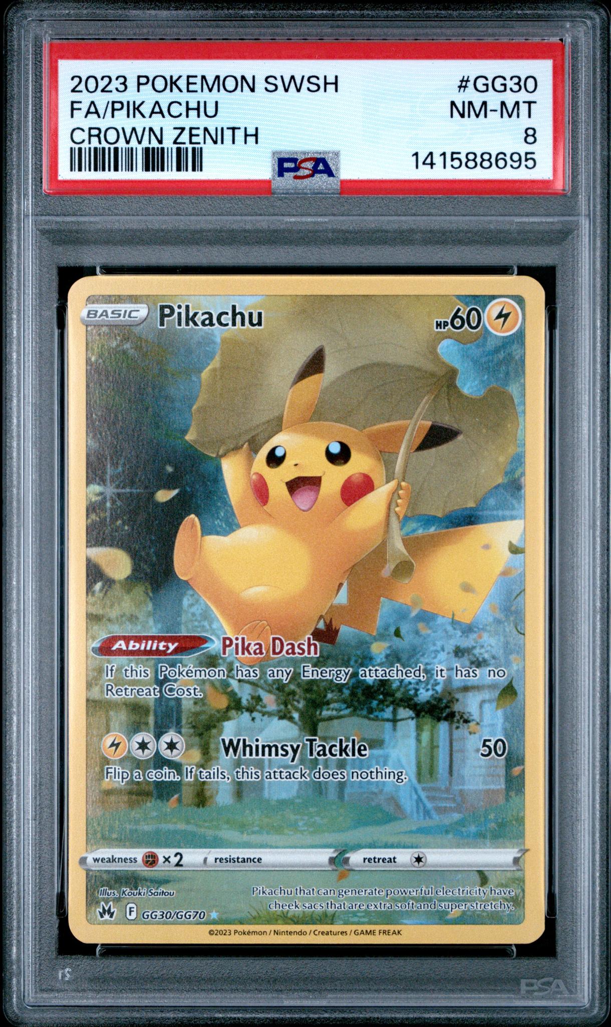 2023 Pokemon Sword and Shield Crown Zenith Galarian Gallery Pikachu #GG30 PSA 8