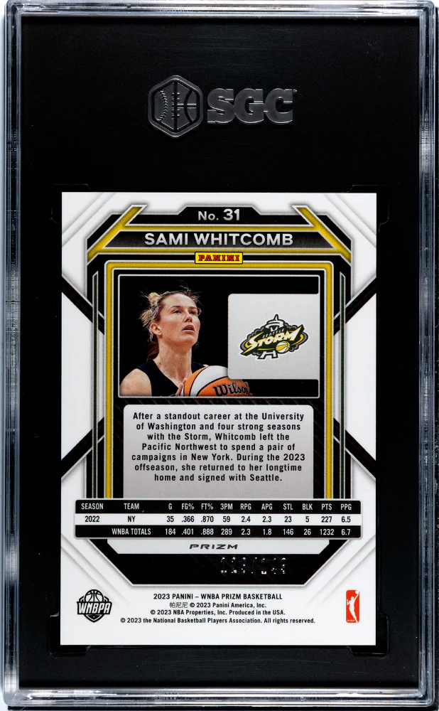 2023 Prizm #31 Sami Whitcomb Purple Prizm /149 SGC 9.5 - Image 2