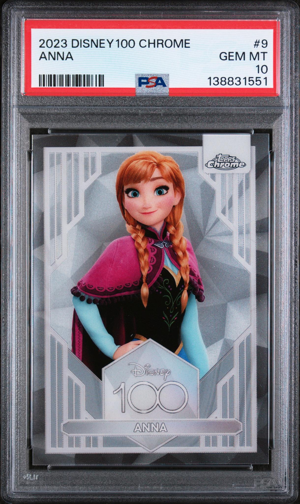 2023 Topps Chrome Disney100 Anna #9 PSA 10