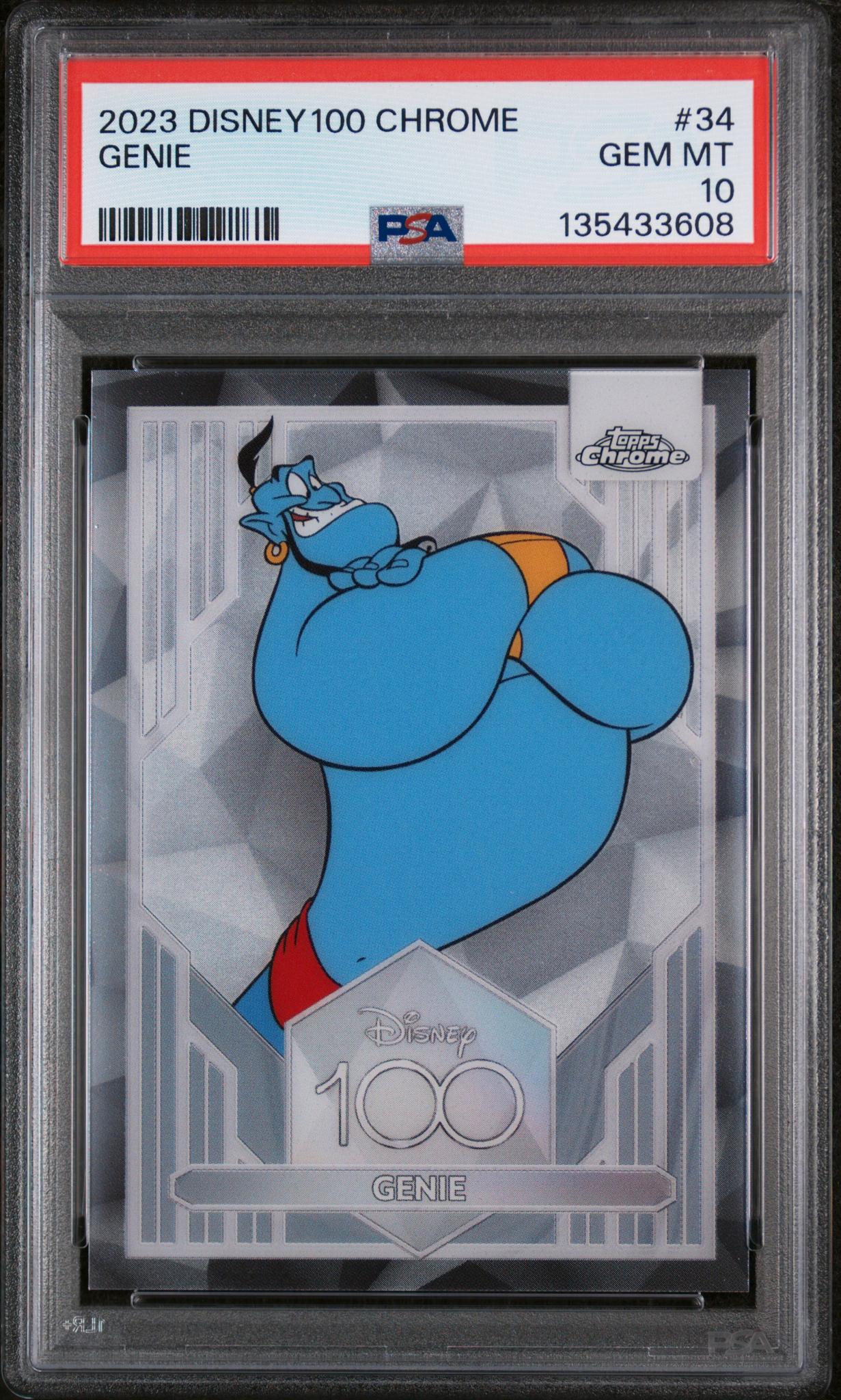 2023 Topps Chrome Disney100 Genie #34 PSA 10