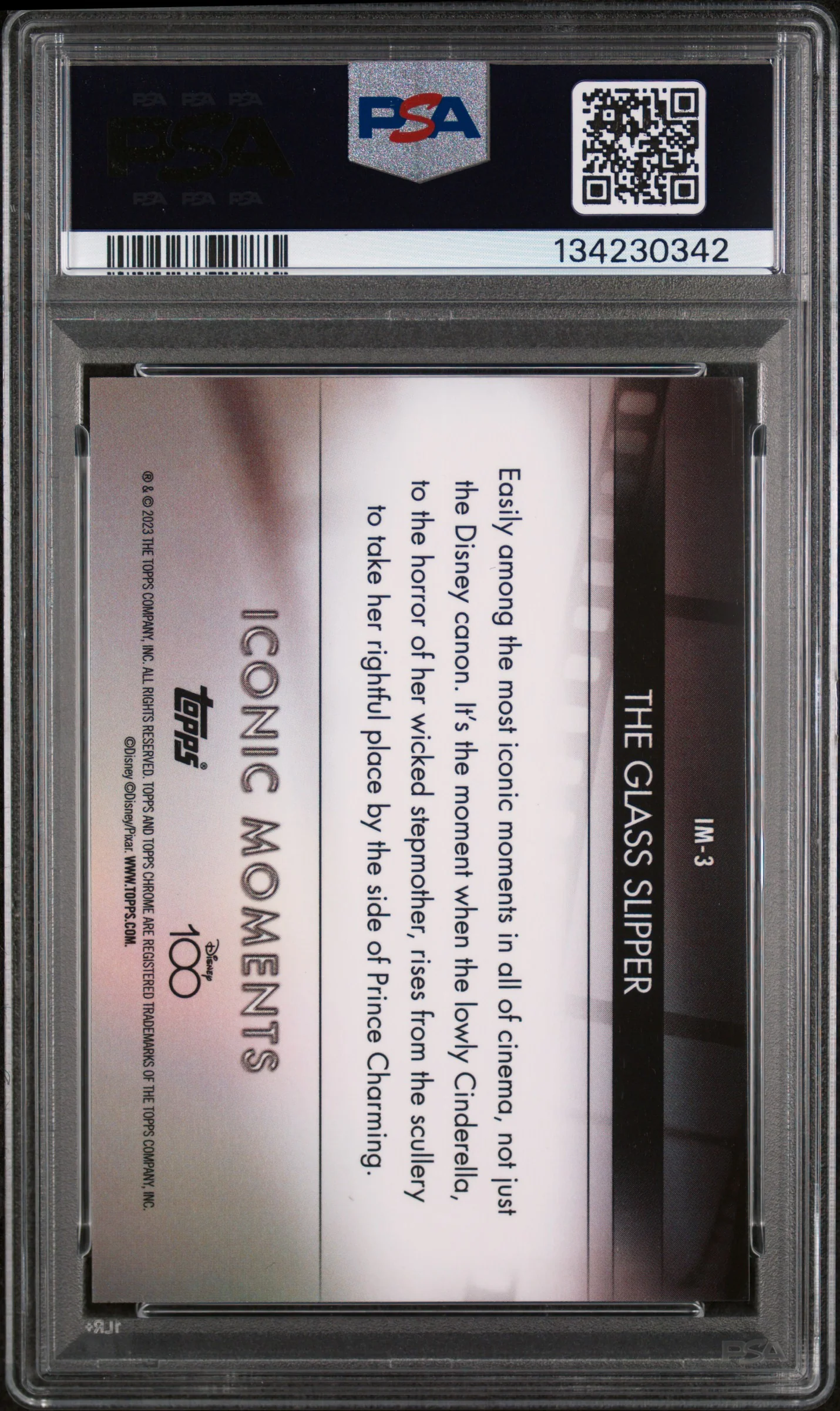 2023 Topps Chrome Disney100 Iconic Moments the Glass Slipper #IM3 PSA 9 - Image 2