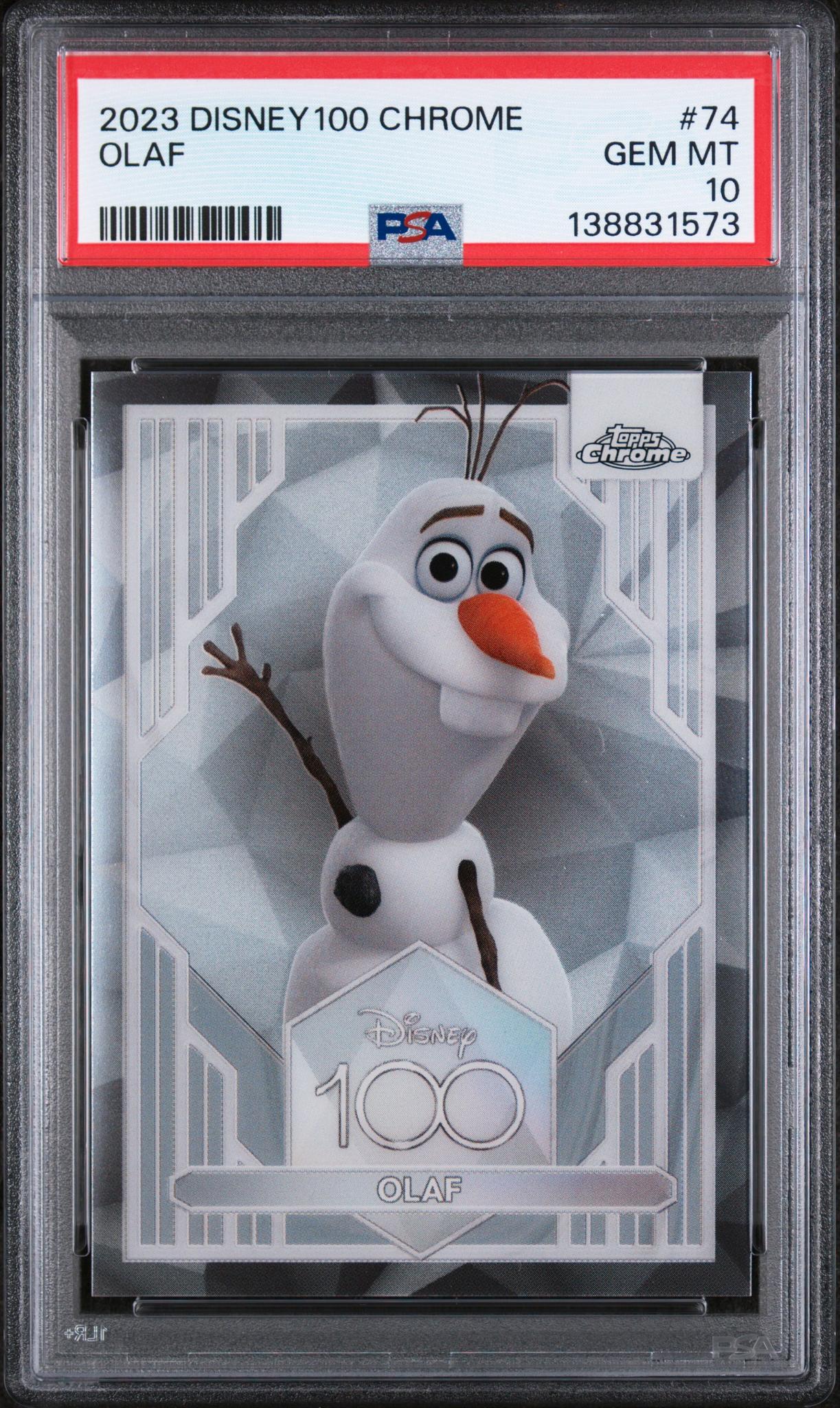 2023 Topps Chrome Disney100 Olaf #74 PSA 10