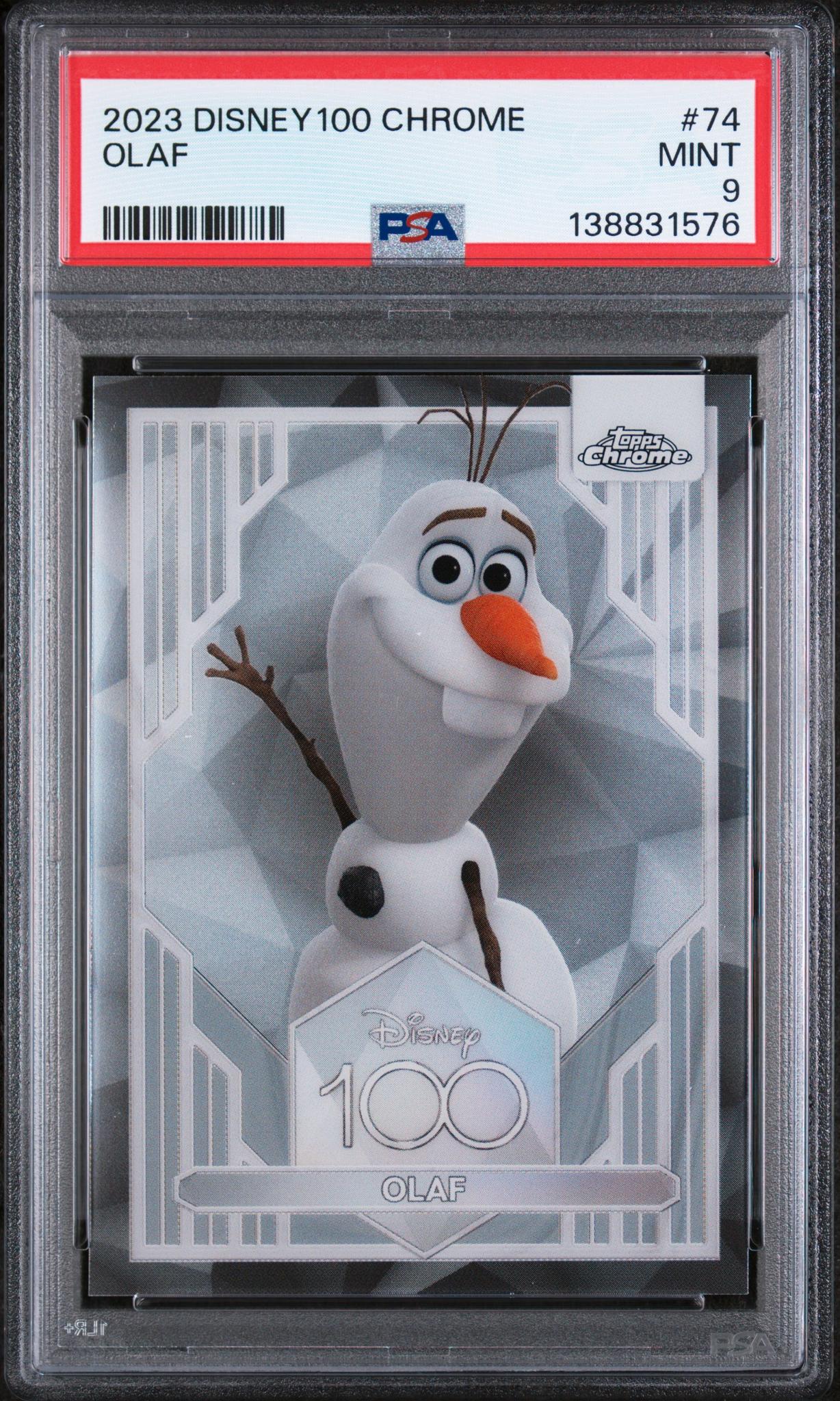 2023 Topps Chrome Disney100 Olaf #74 PSA 9