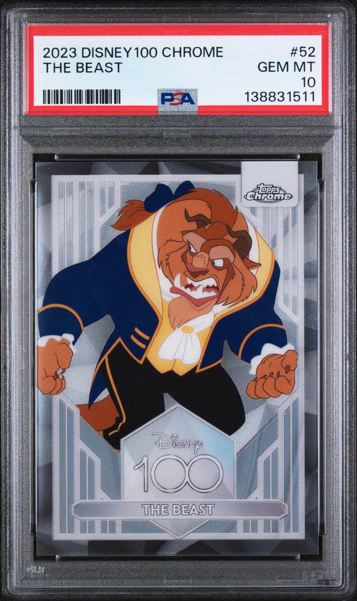 2023 Topps Chrome Disney100 the Beast #52 PSA 10