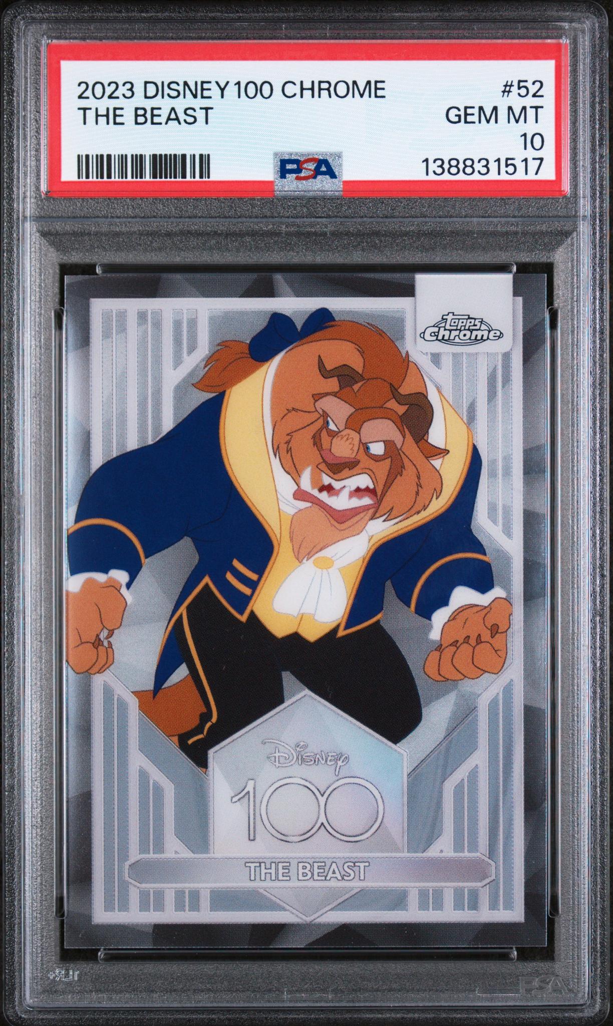 2023 Topps Chrome Disney100 the Beast #52 PSA 10