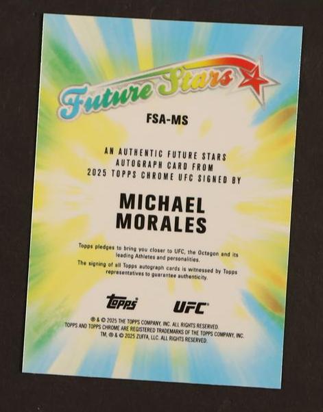 2023 Topps Chrome FSA-MS Michael Morales Future Stars Auto - Image 2
