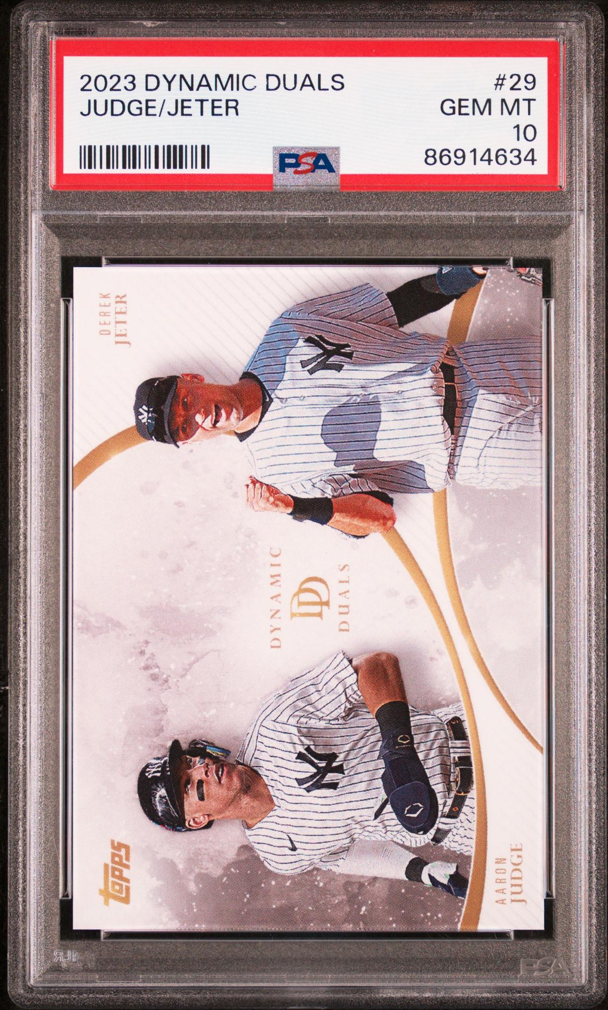 2023 Topps Dyamic Duals Aaron Judge/Derek Jeter #29 PSA 10