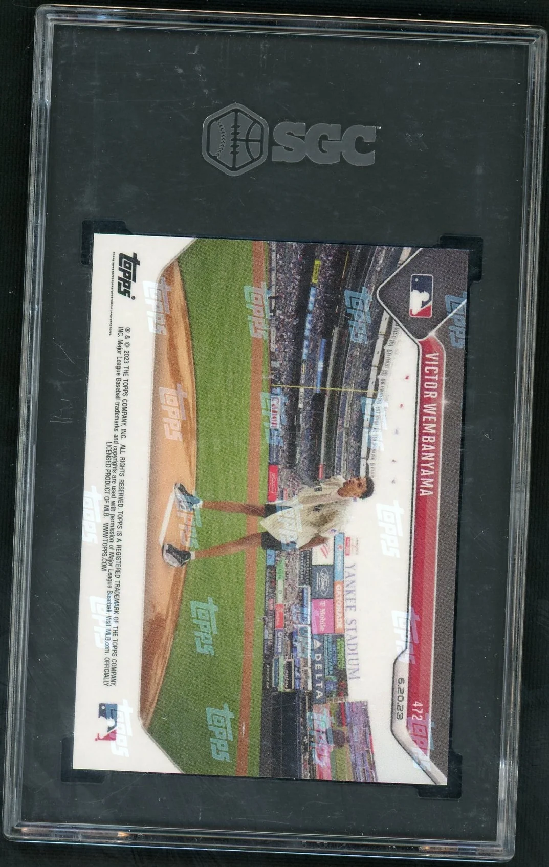 2023 Topps Now Victor Wembanyama #472 RC SGC 10 - Image 2